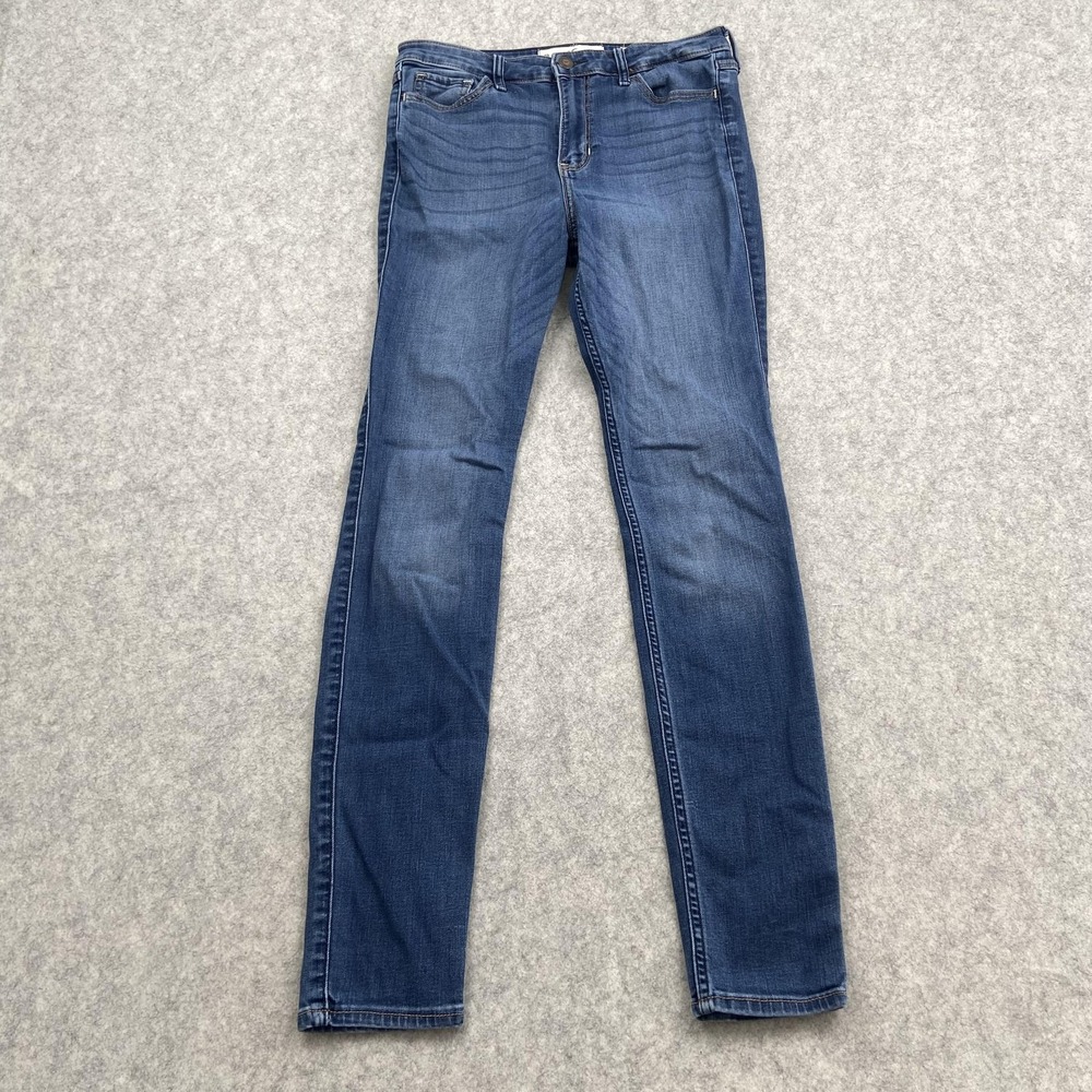 Hollister High Rise Super Skinny Jeans Juniors 7R (27x28) Blue Med Wash Stretch